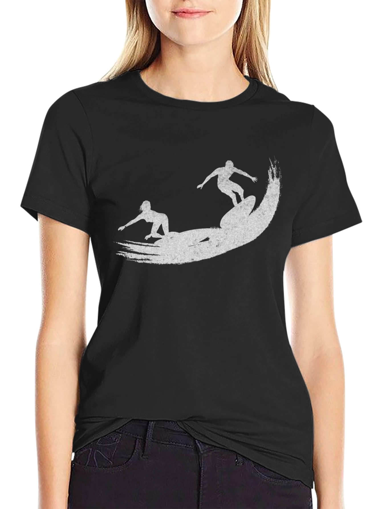 Surfer Silhouette Graphic T-Shirt