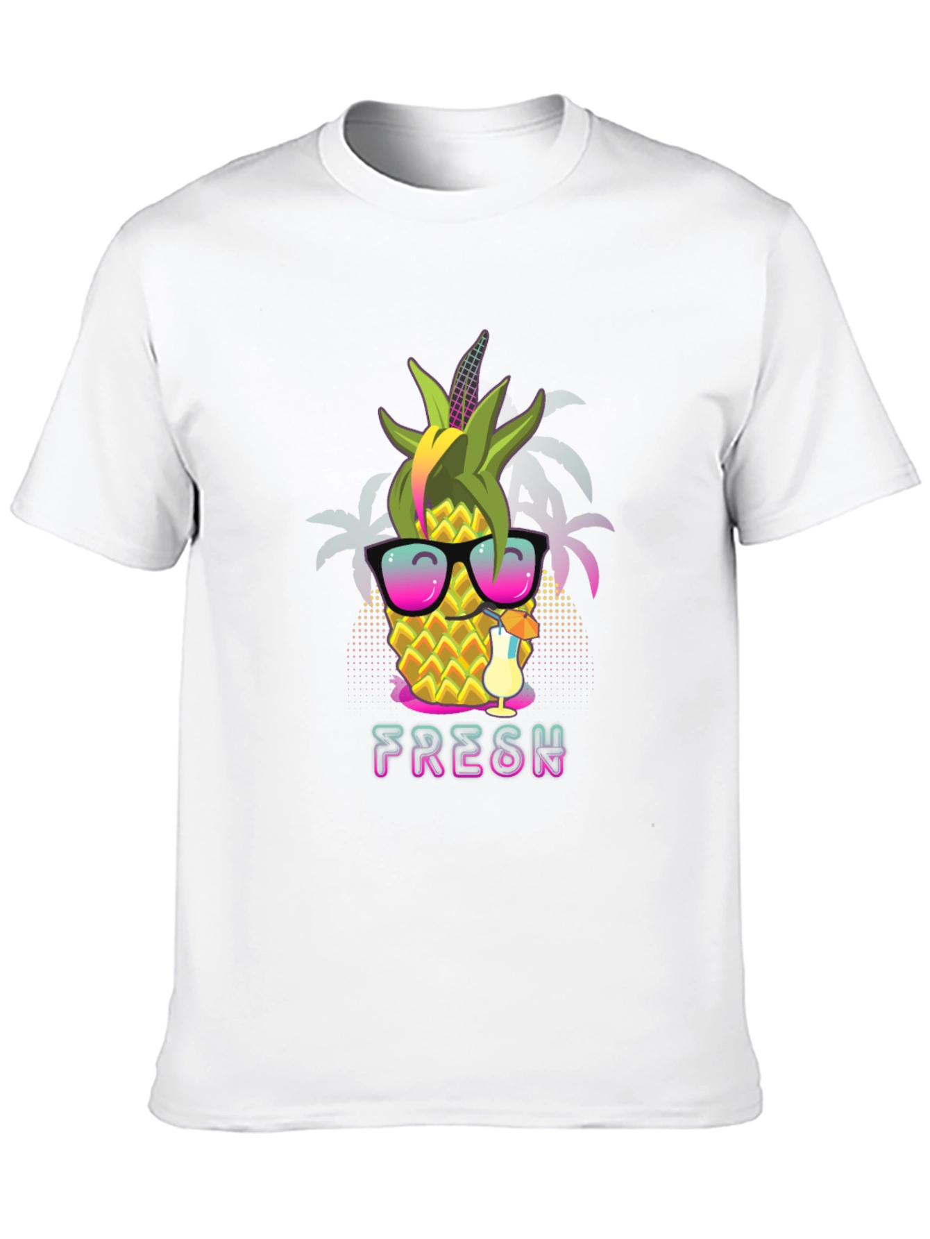 Fresh Pineapple Graphic T-Shirt - Summer Vibes
