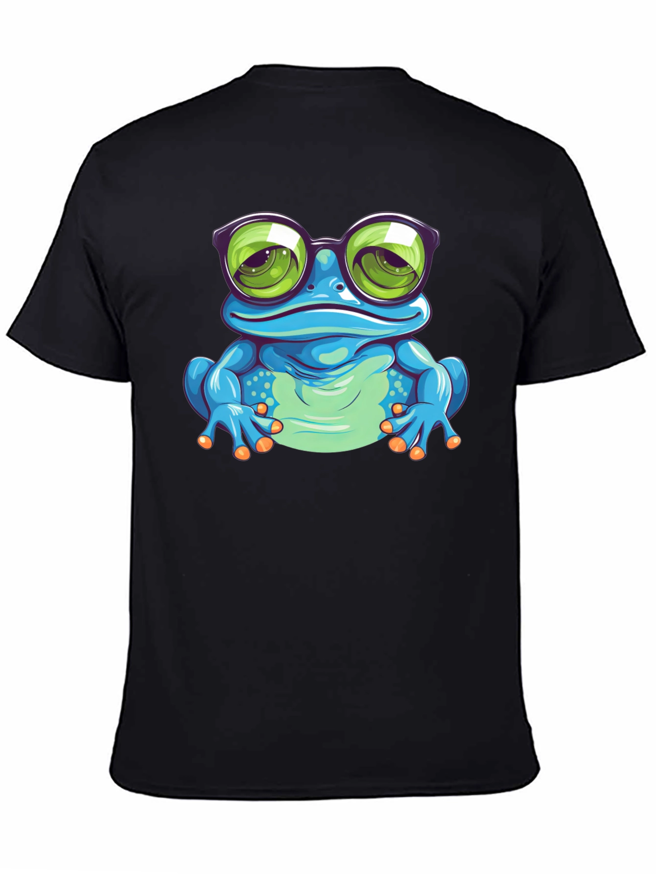 Cool Frog Graphic Tee - Stylish Mens Black T-Shirt