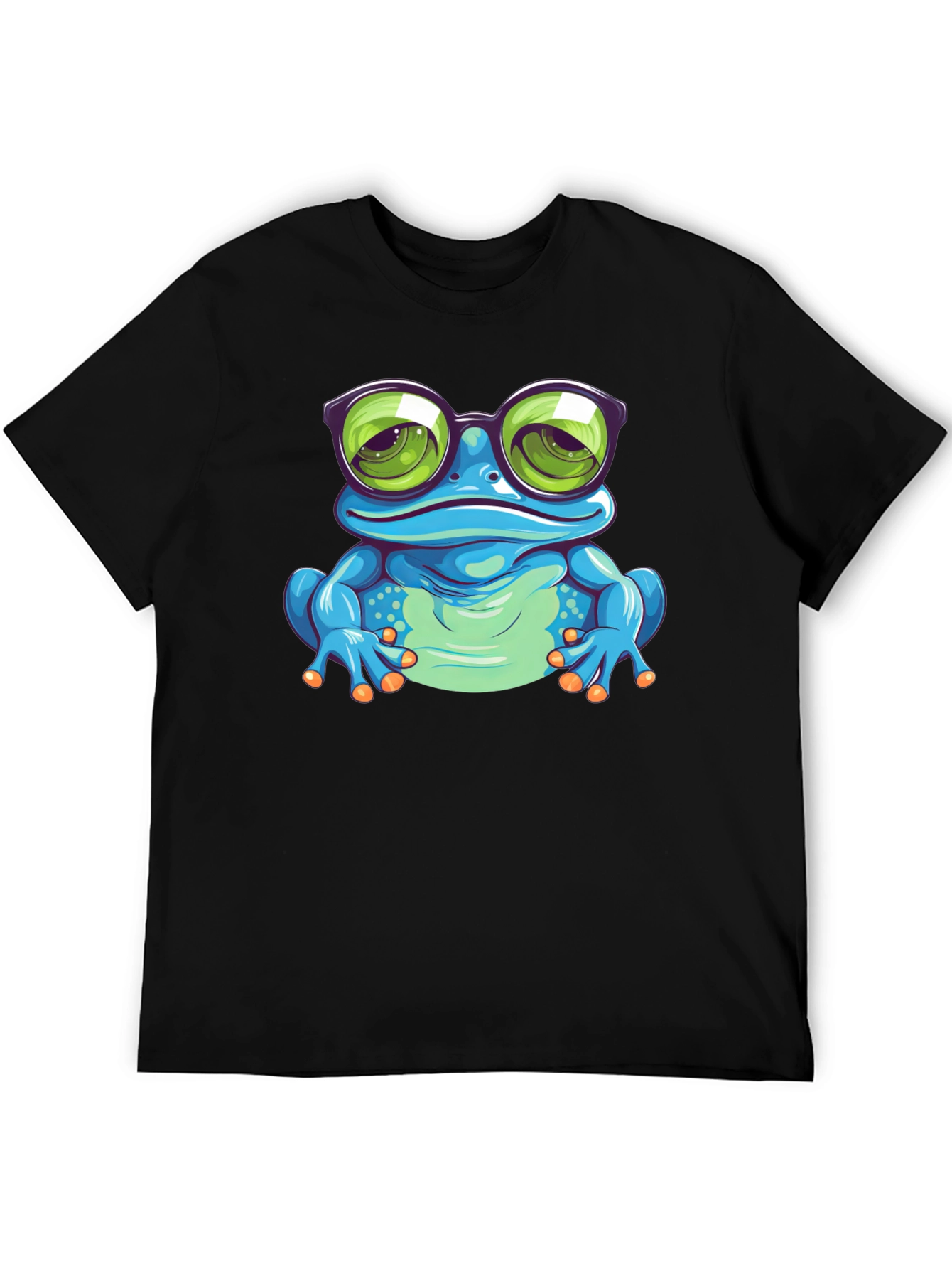 Cool Frog Graphic Tee - Stylish Mens Black T-Shirt