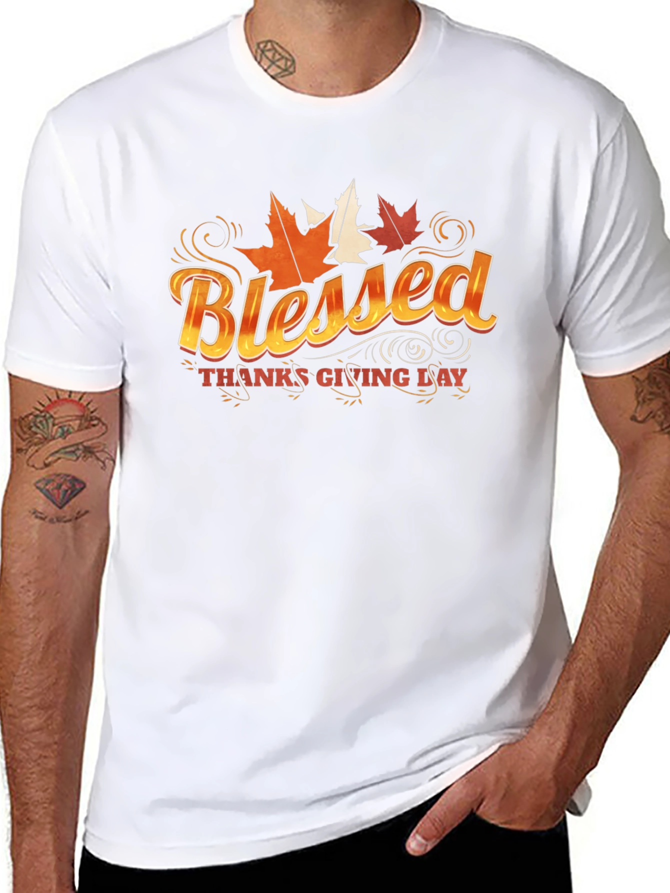 Blessed Thanksgiving Day Graphic T-Shirt