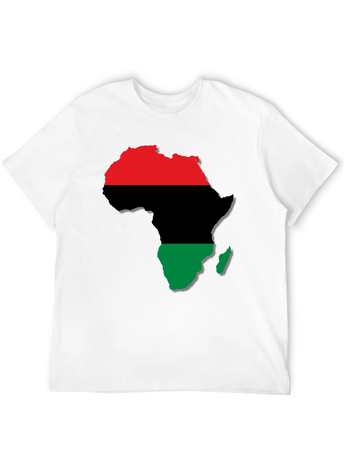 Africa Map T-Shirt - Red Black and Green Design
