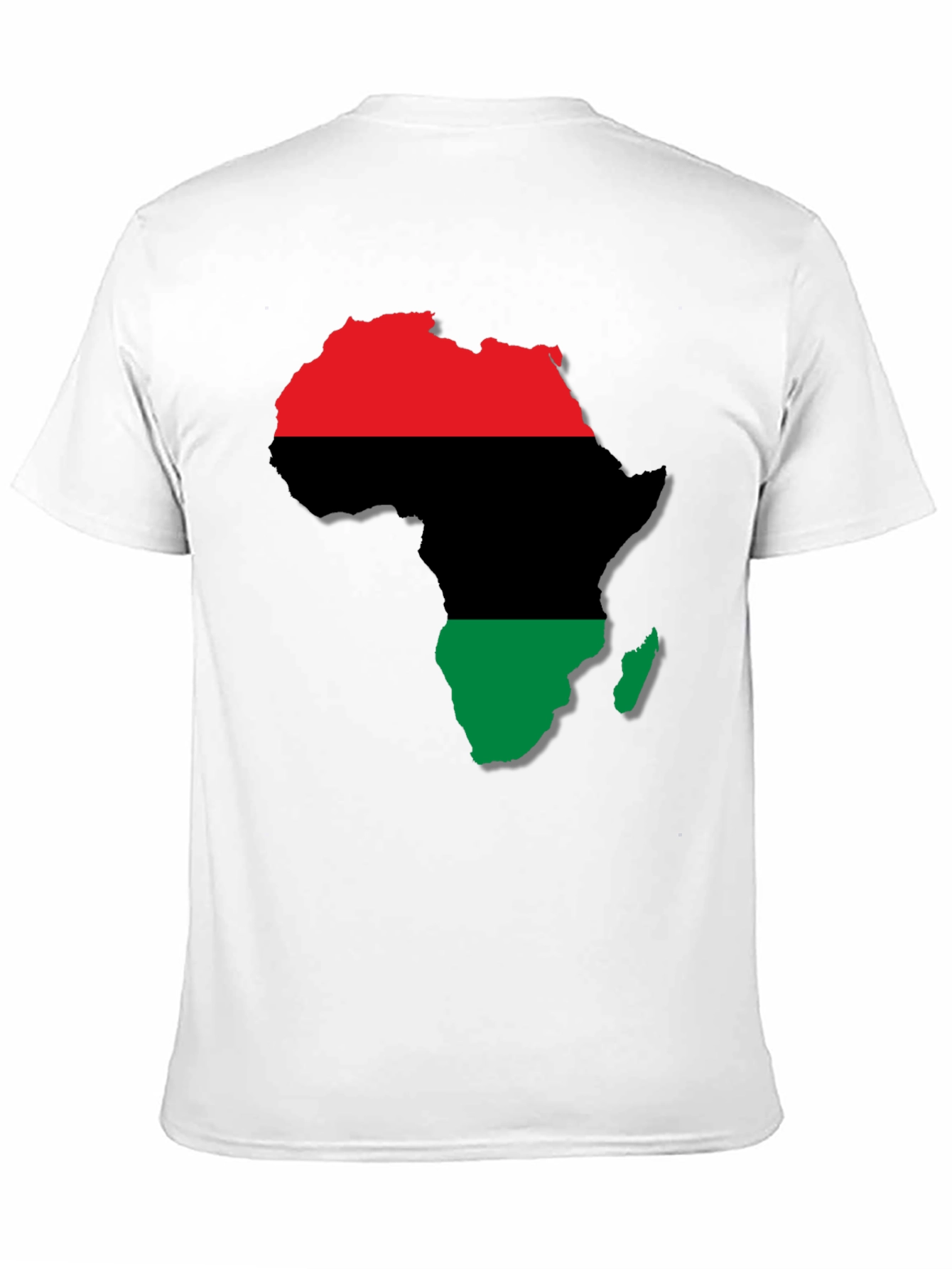 Africa Map T-Shirt - Red Black and Green Design