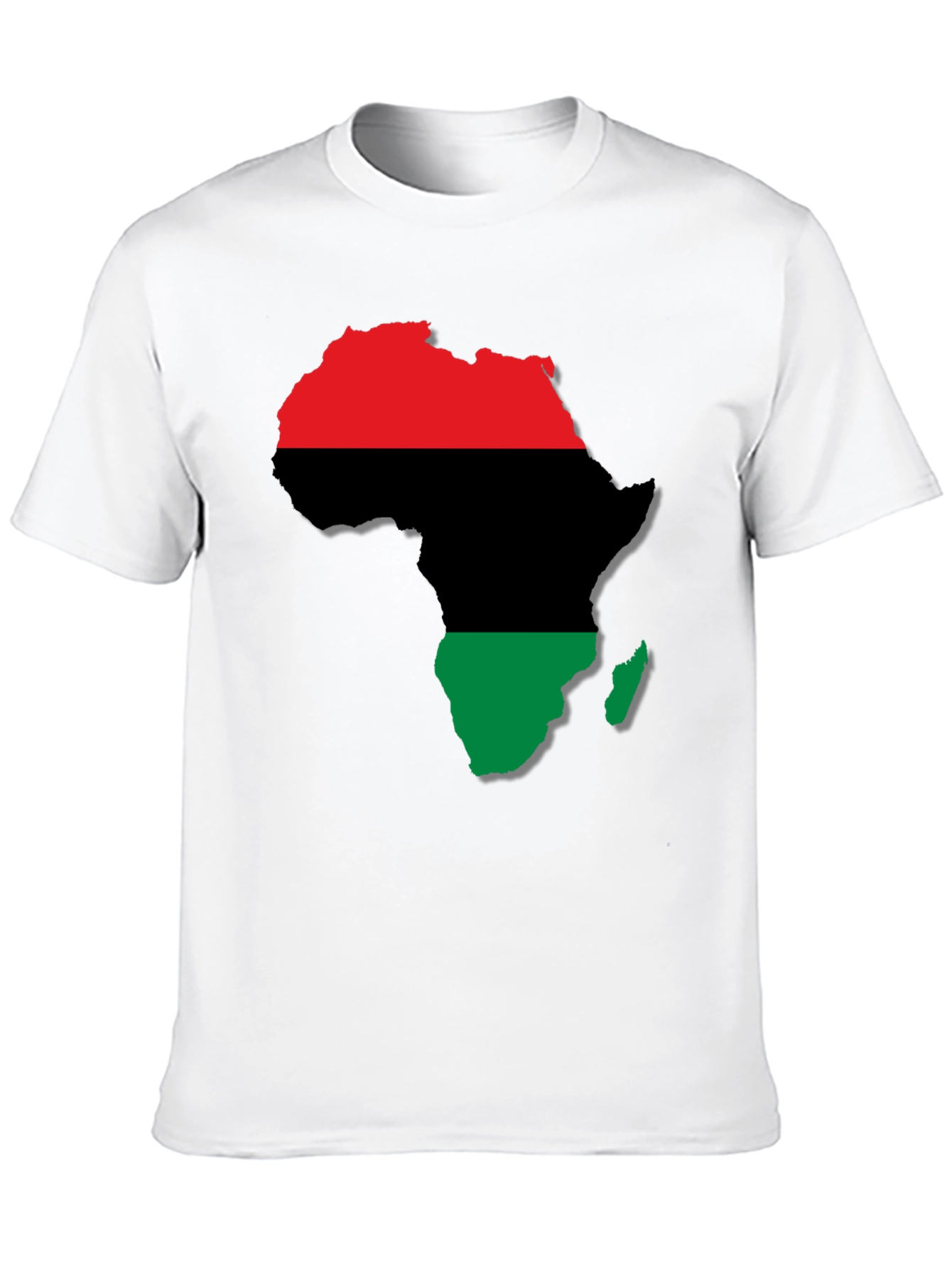 Africa Map T-Shirt - Red Black and Green Design