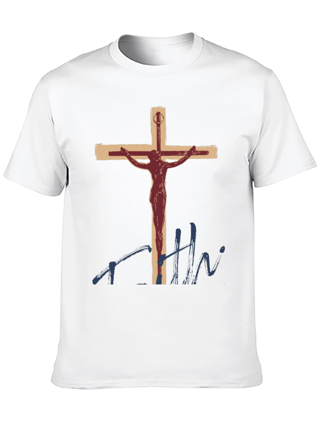 Crucifix Graphic T-Shirt - Religious Art Tee