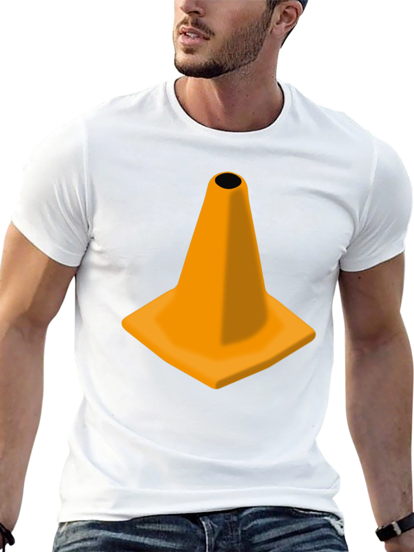 Traffic Cone Graphic Black Tee