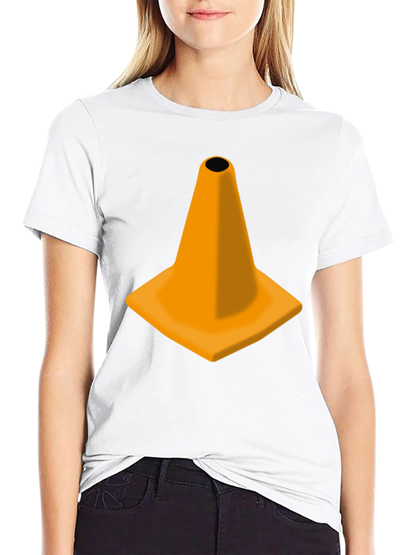 Traffic Cone Graphic Black Tee