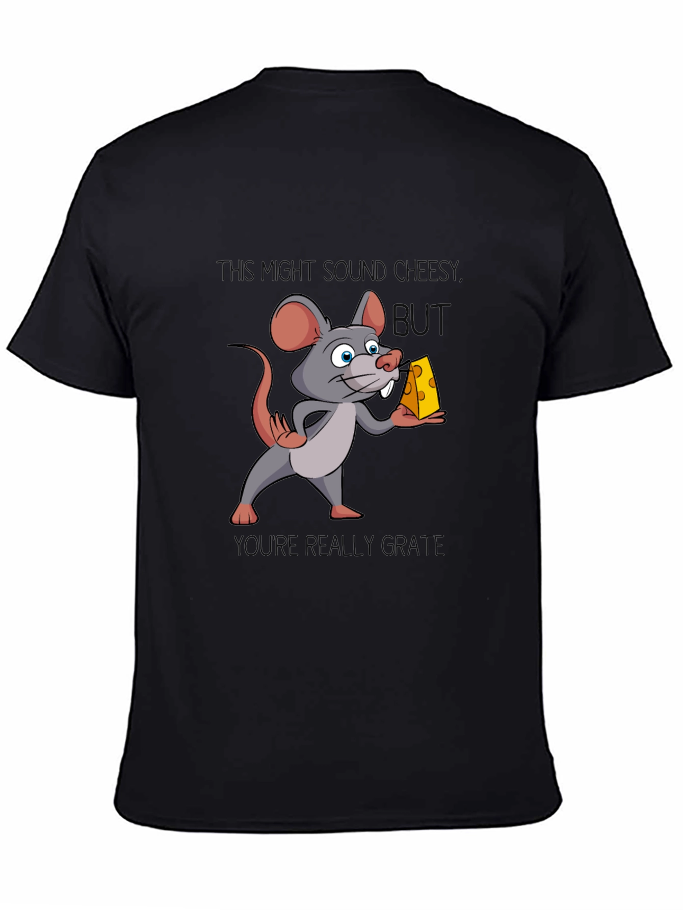 Funny Mouse Cheese Humor Graphic T-Shirt