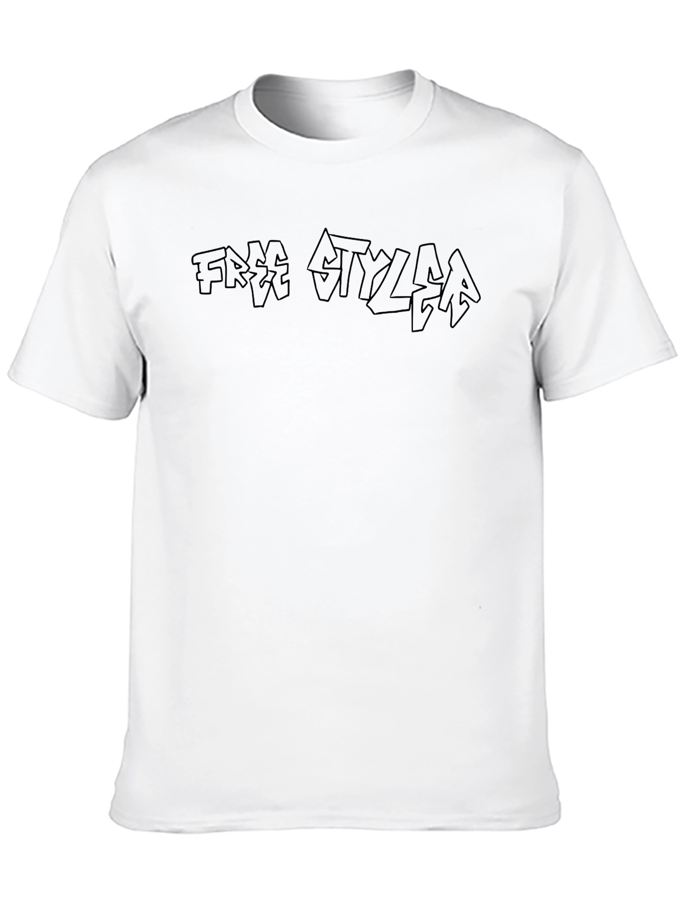 Free Styler Black T-Shirt Mens Casual Wear