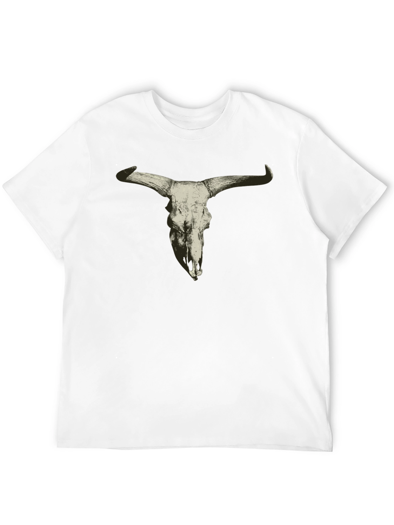Cow Skull Graphic Tee - Mens Black T-Shirt