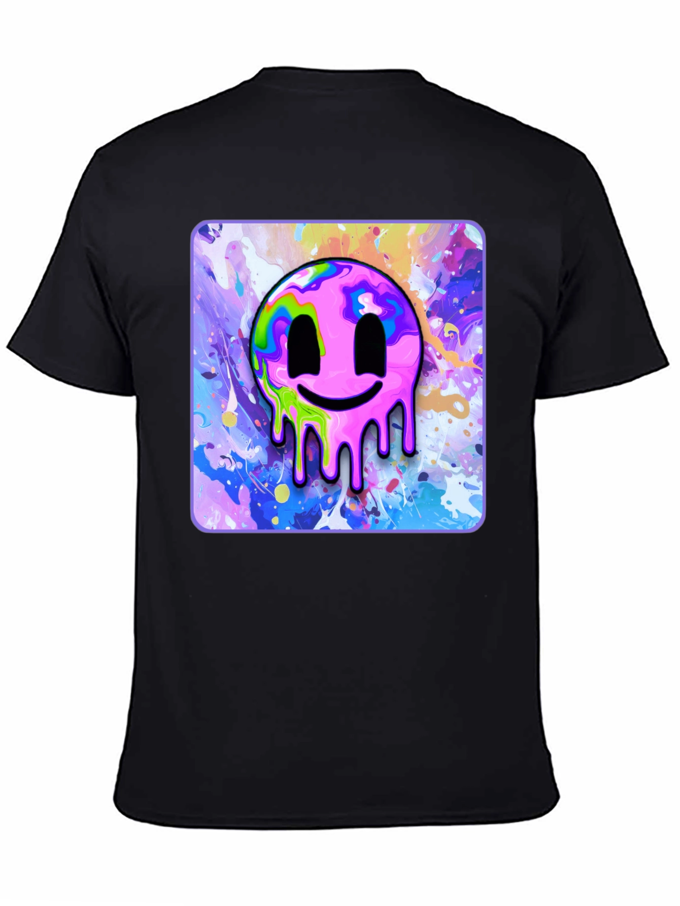 Melting Smiley Graphic Tee - Modern Art T-Shirt
