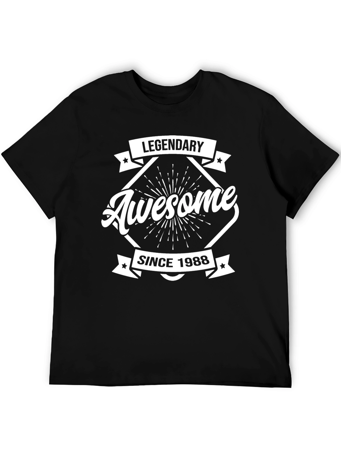Legendary Awesome Since 1988 Black Graphic T-Shirt
