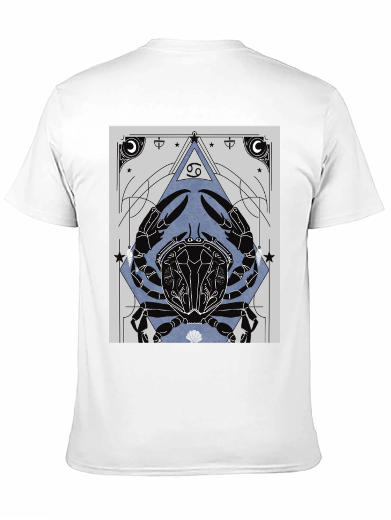 Cancer Zodiac Graphic Tee - Black Cotton T-Shirt