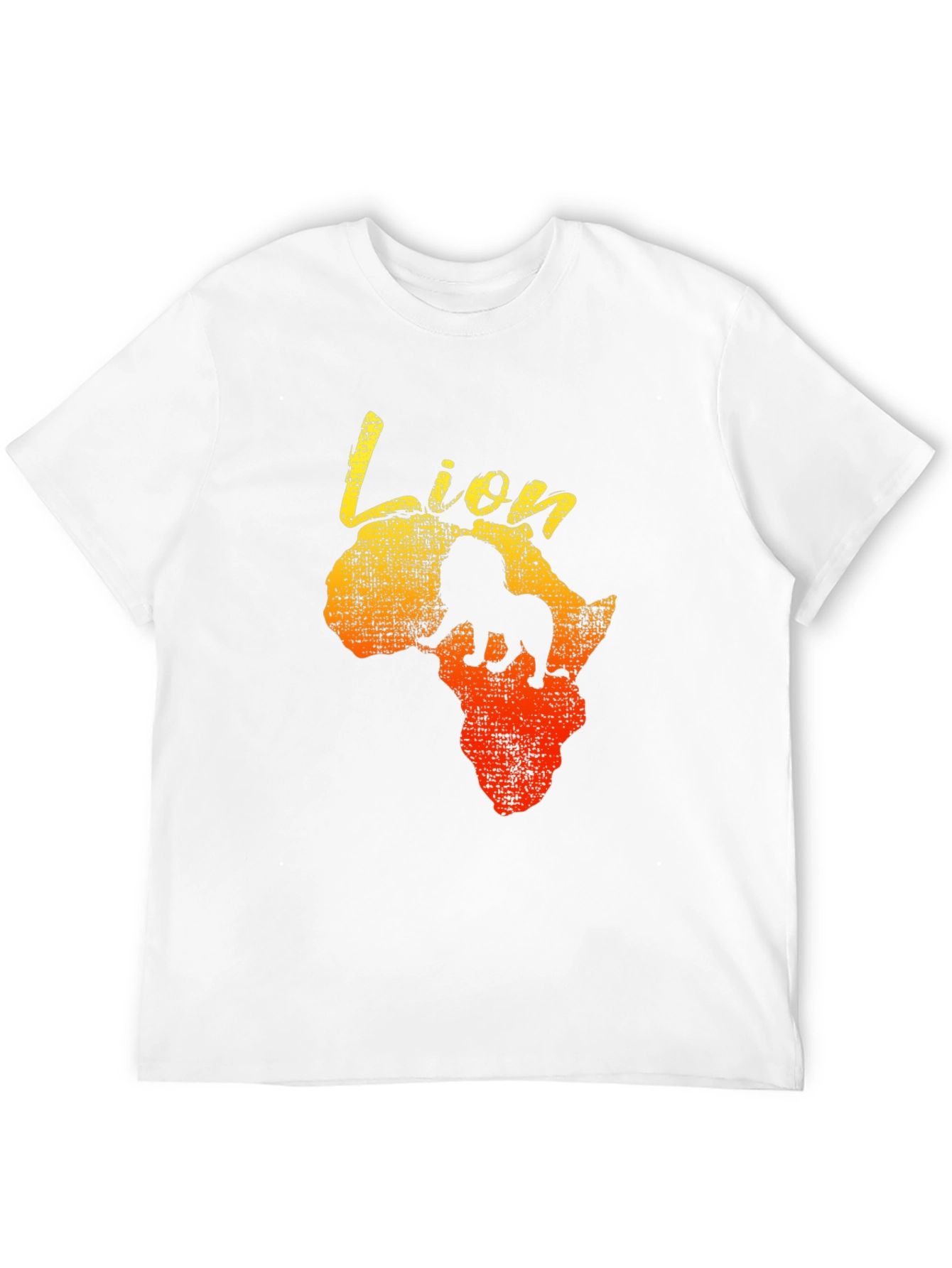 Lion Africa Graphic Print Mens Black T-Shirt