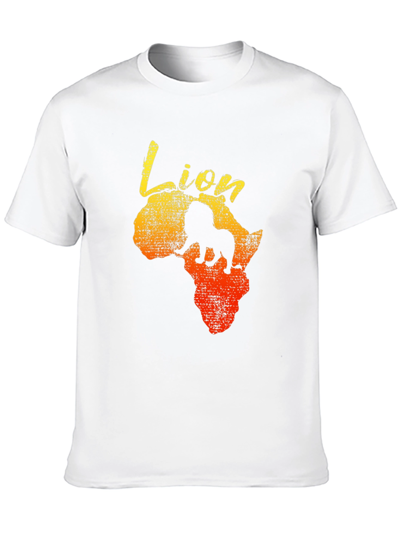 Lion Africa Graphic Print Mens Black T-Shirt