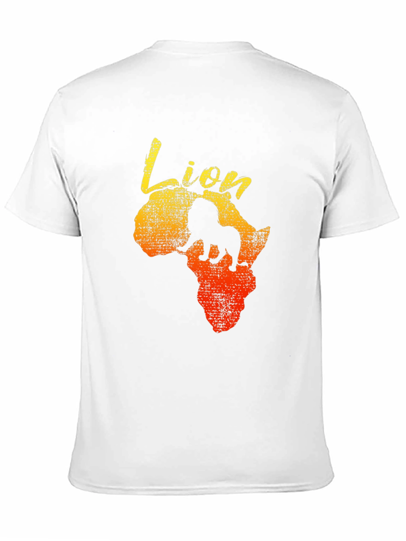 Lion Africa Graphic Print Mens Black T-Shirt