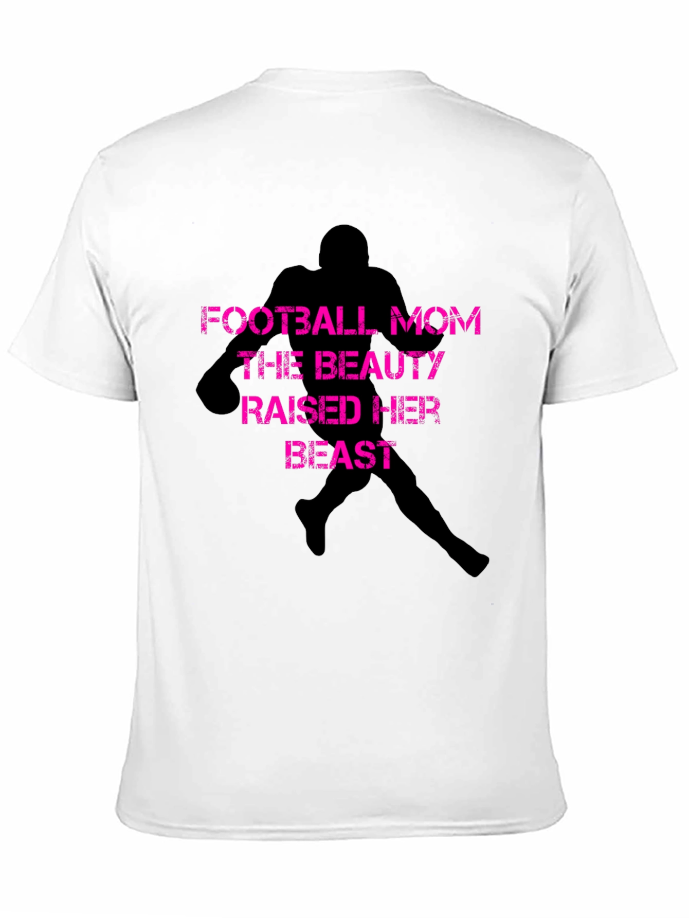 Football Mom Graphic T-Shirt - Beauty Raised Her Beast