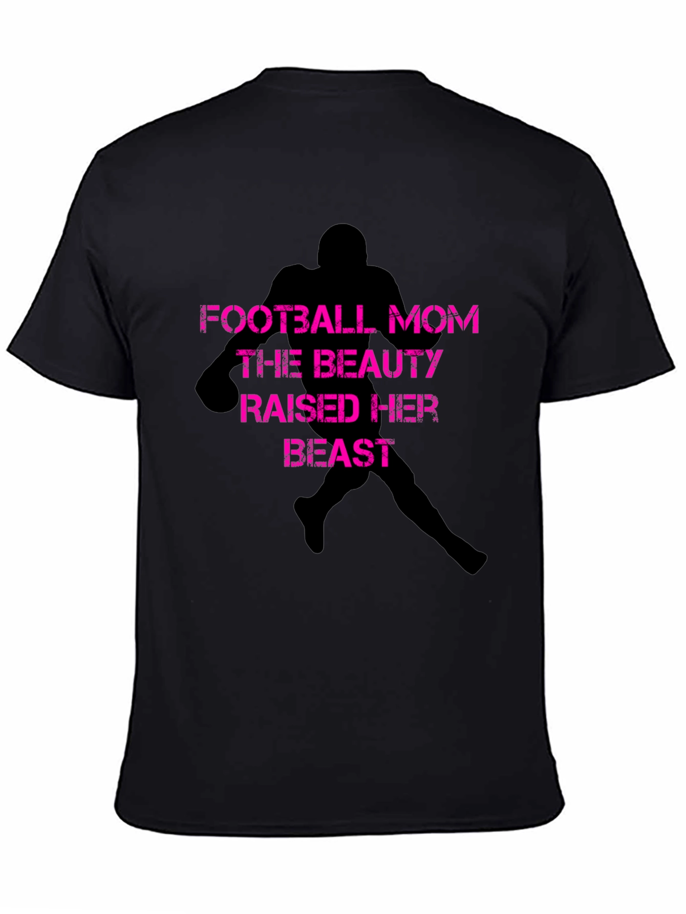 Football Mom Graphic T-Shirt - Beauty Raised Her Beast