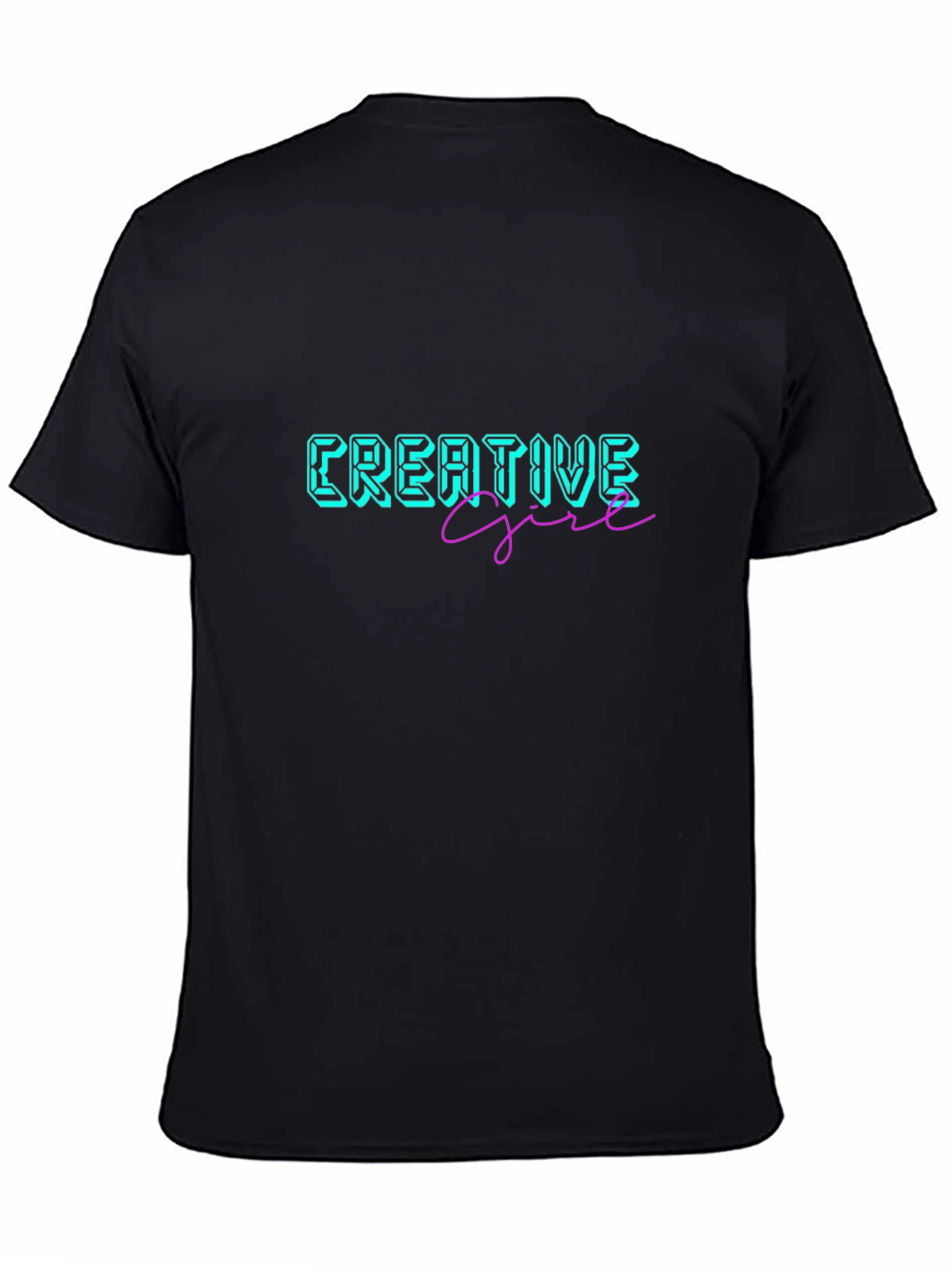 Creative Girl Black Graphic Tee