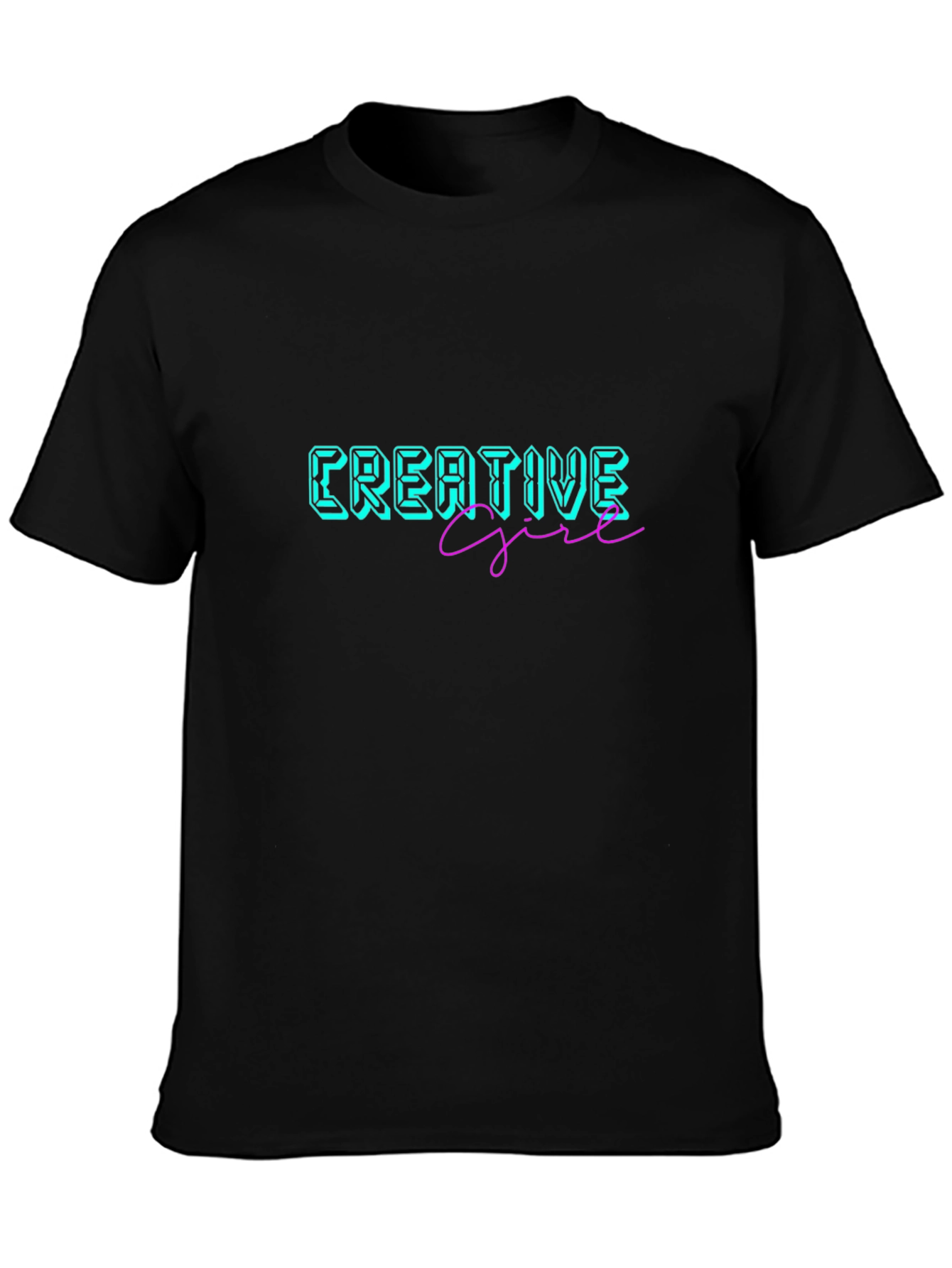 Creative Girl Black Graphic Tee