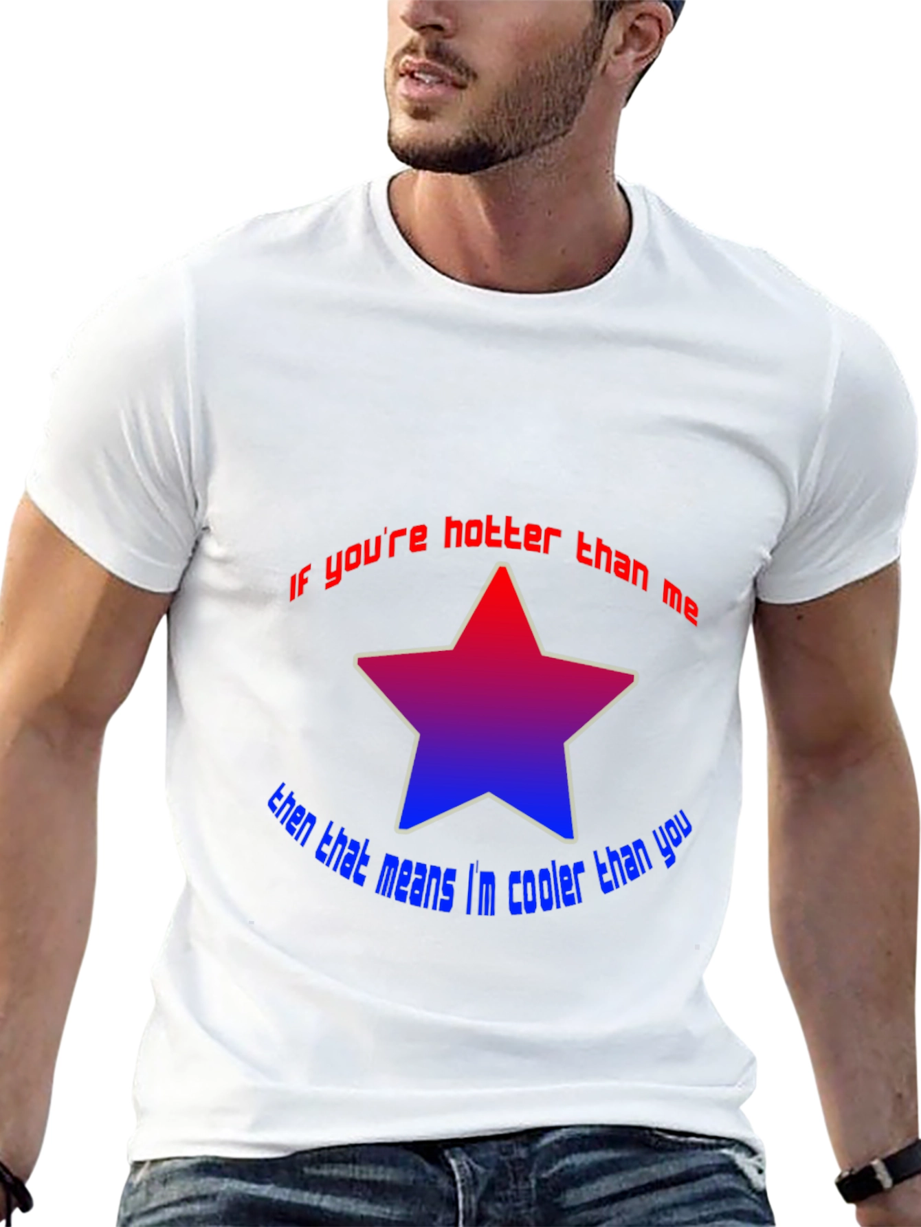 Cooler Than You Star Graphic Tee - Black
