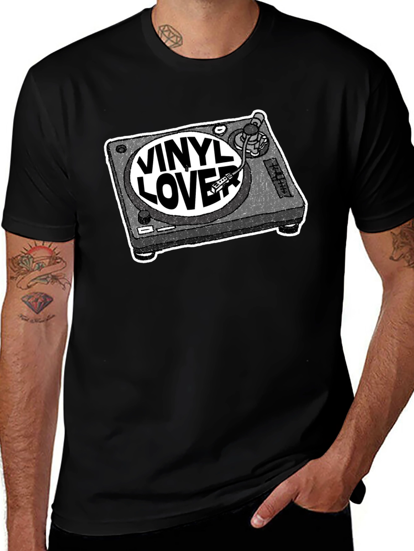 Vinyl Lover Turntable Graphic T-Shirt