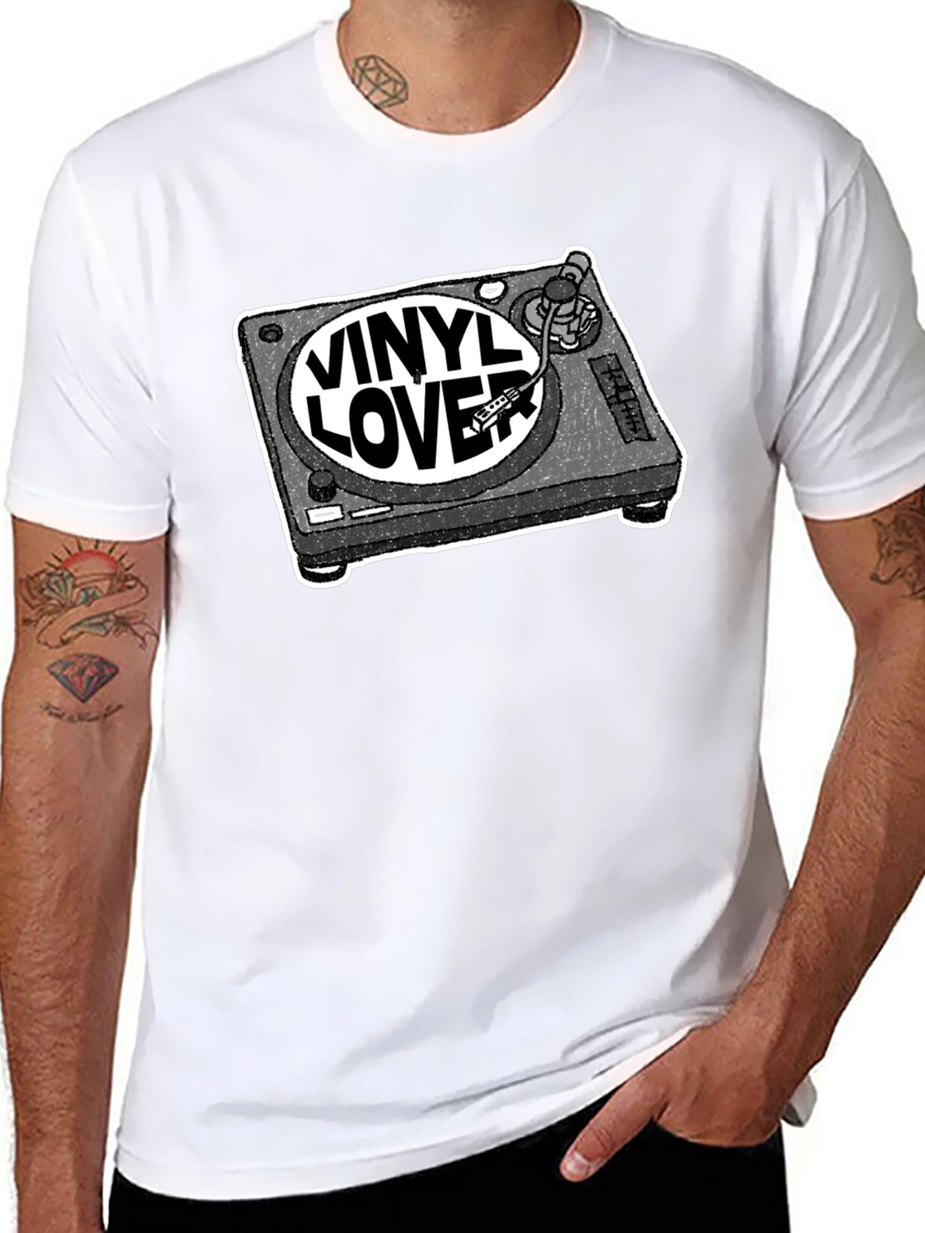 Vinyl Lover Turntable Graphic T-Shirt
