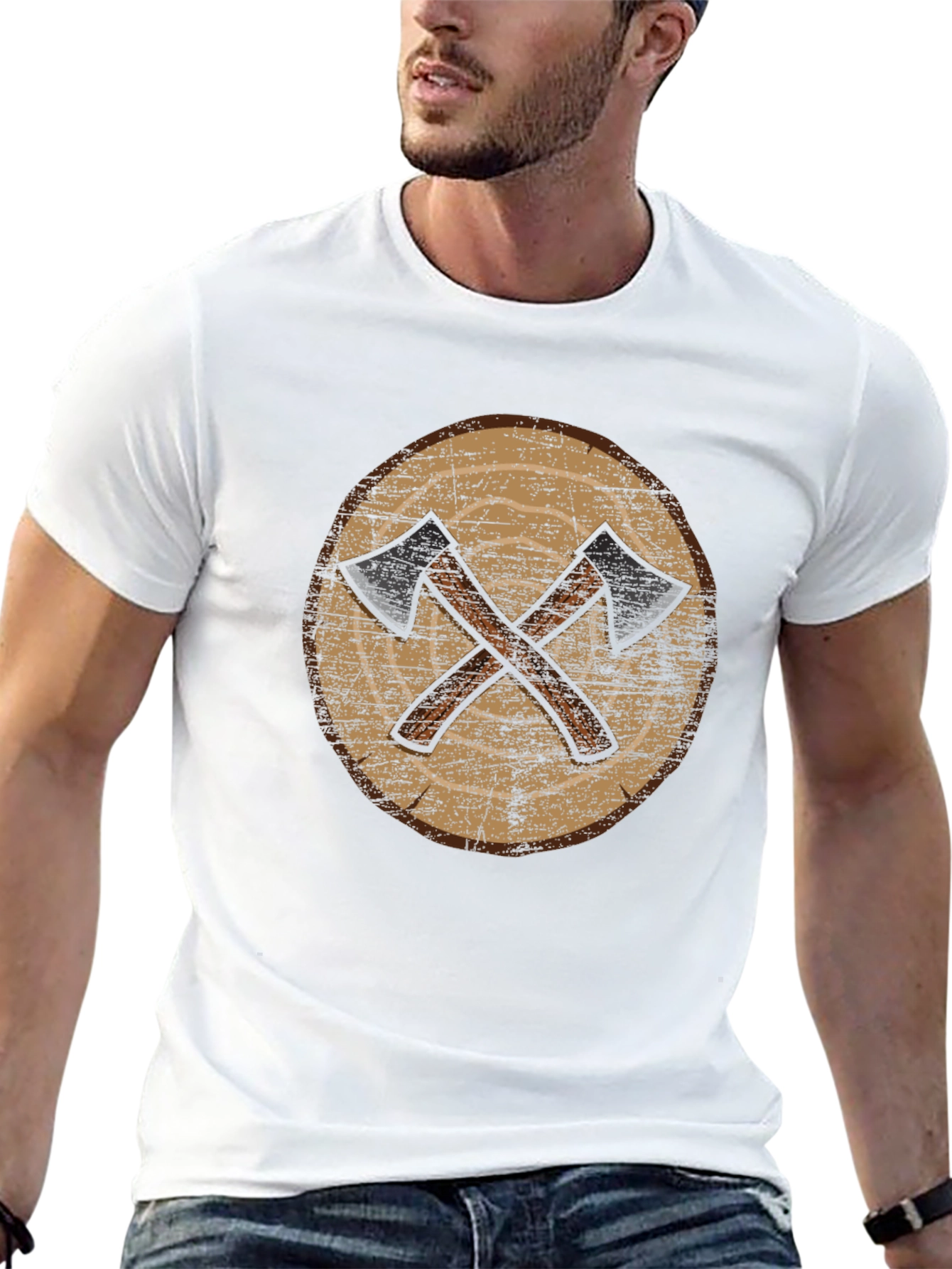 Viking Axe Shield Graphic Tee - Black