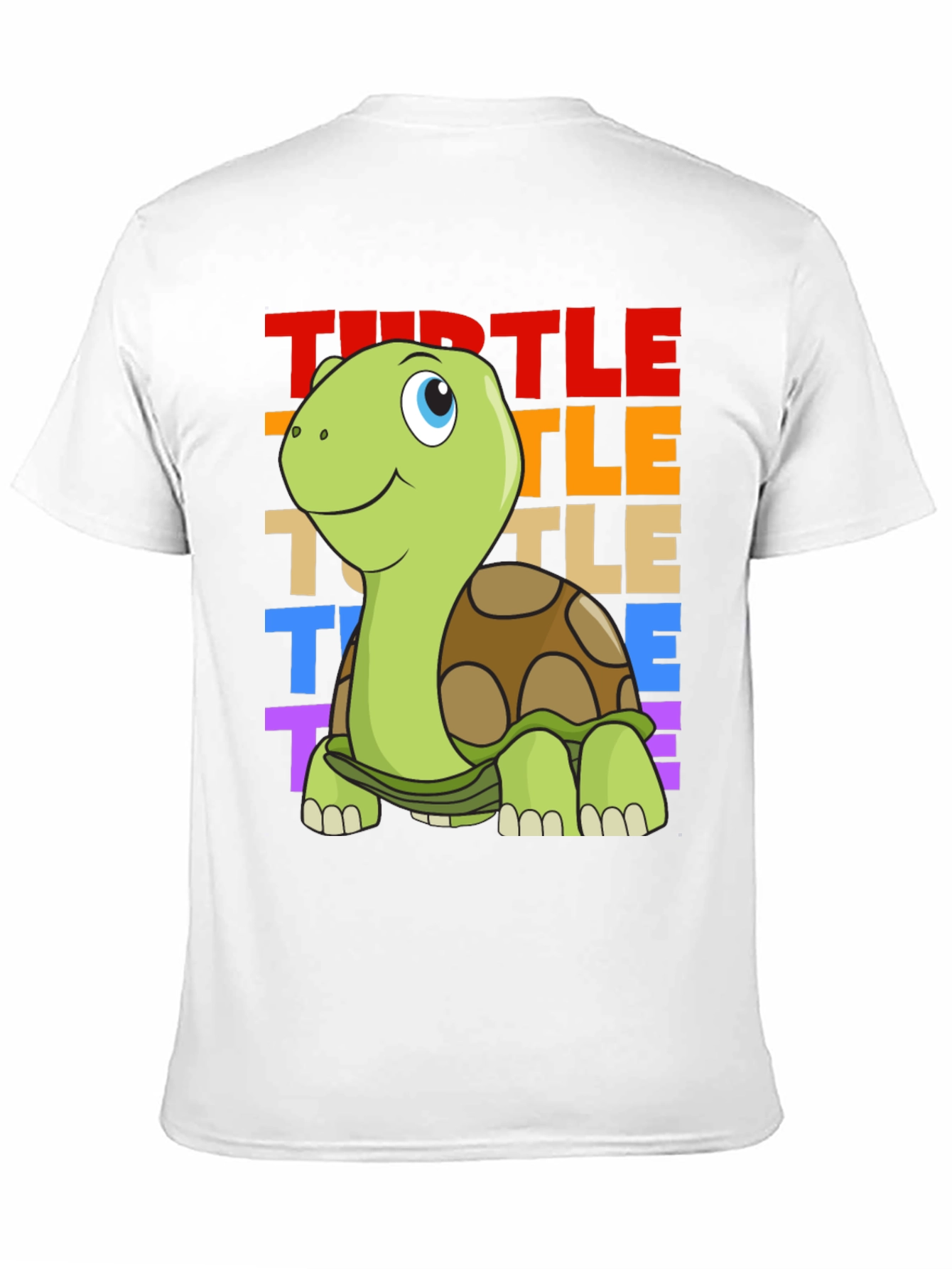 Cartoon Turtle Graphic Tee - Unisex Black T-Shirt