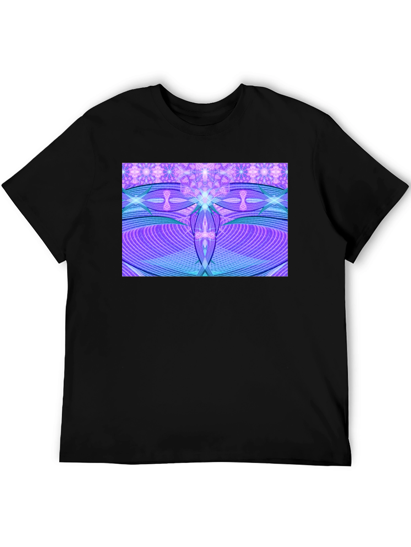 Abstract Purple Graphic Print Tee