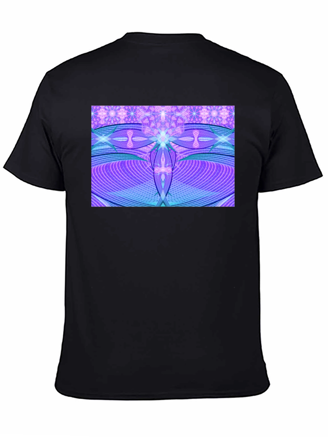 Abstract Purple Graphic Print Tee