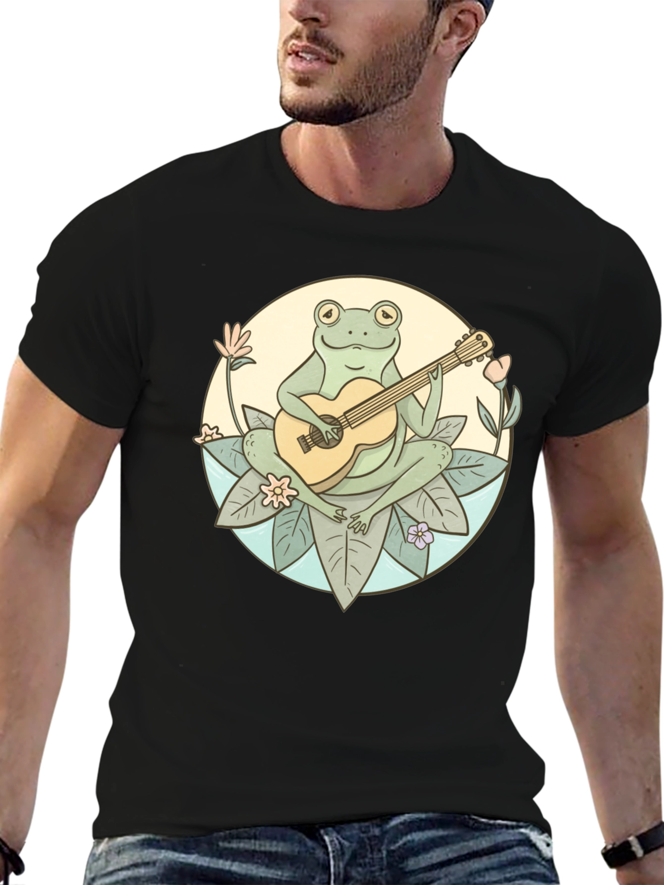 Frog Playing Guitar T-Shirt - Unique Graphic Tee