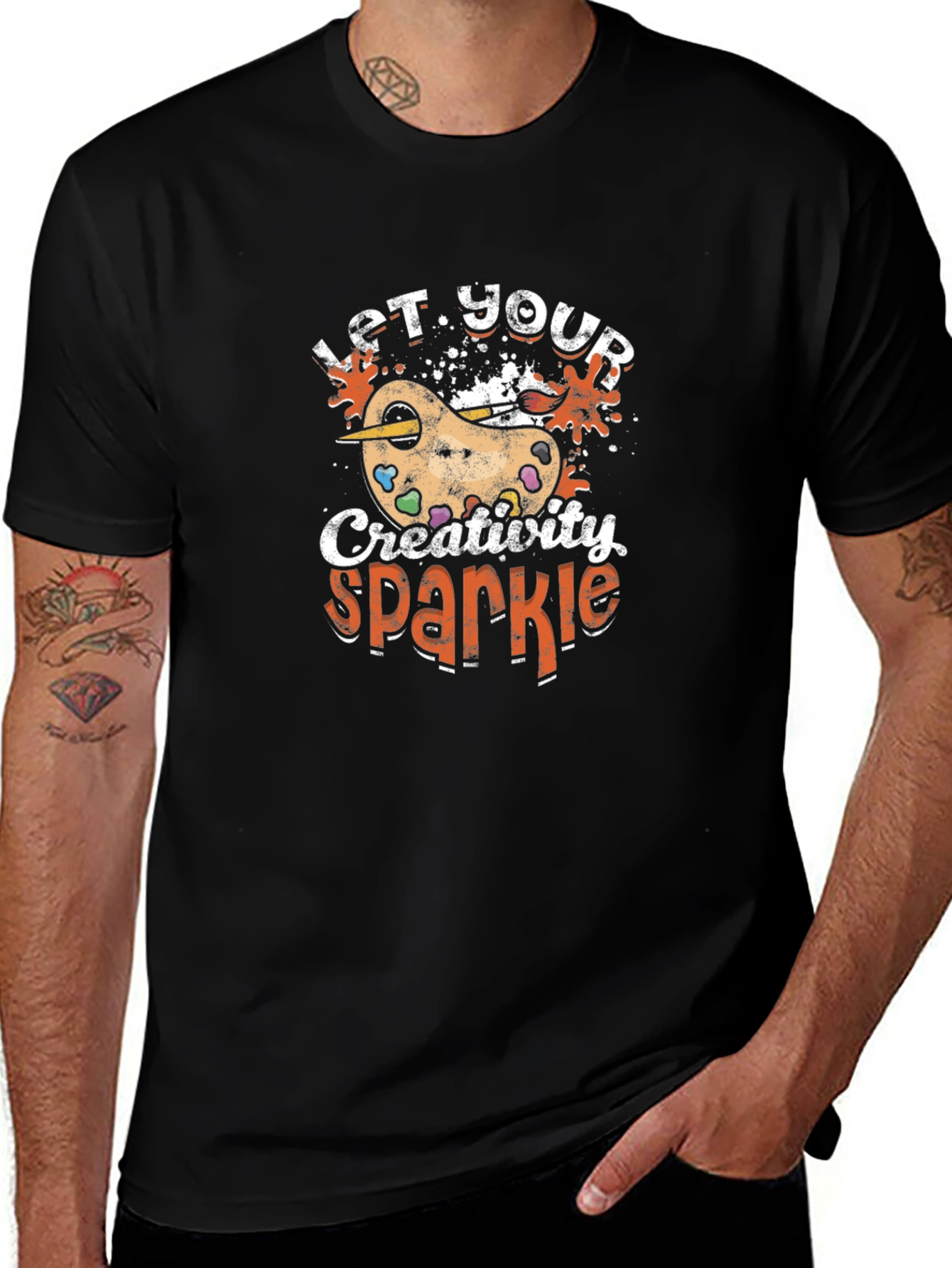 Creative Sparkle T-Shirt - Artist Palette Design