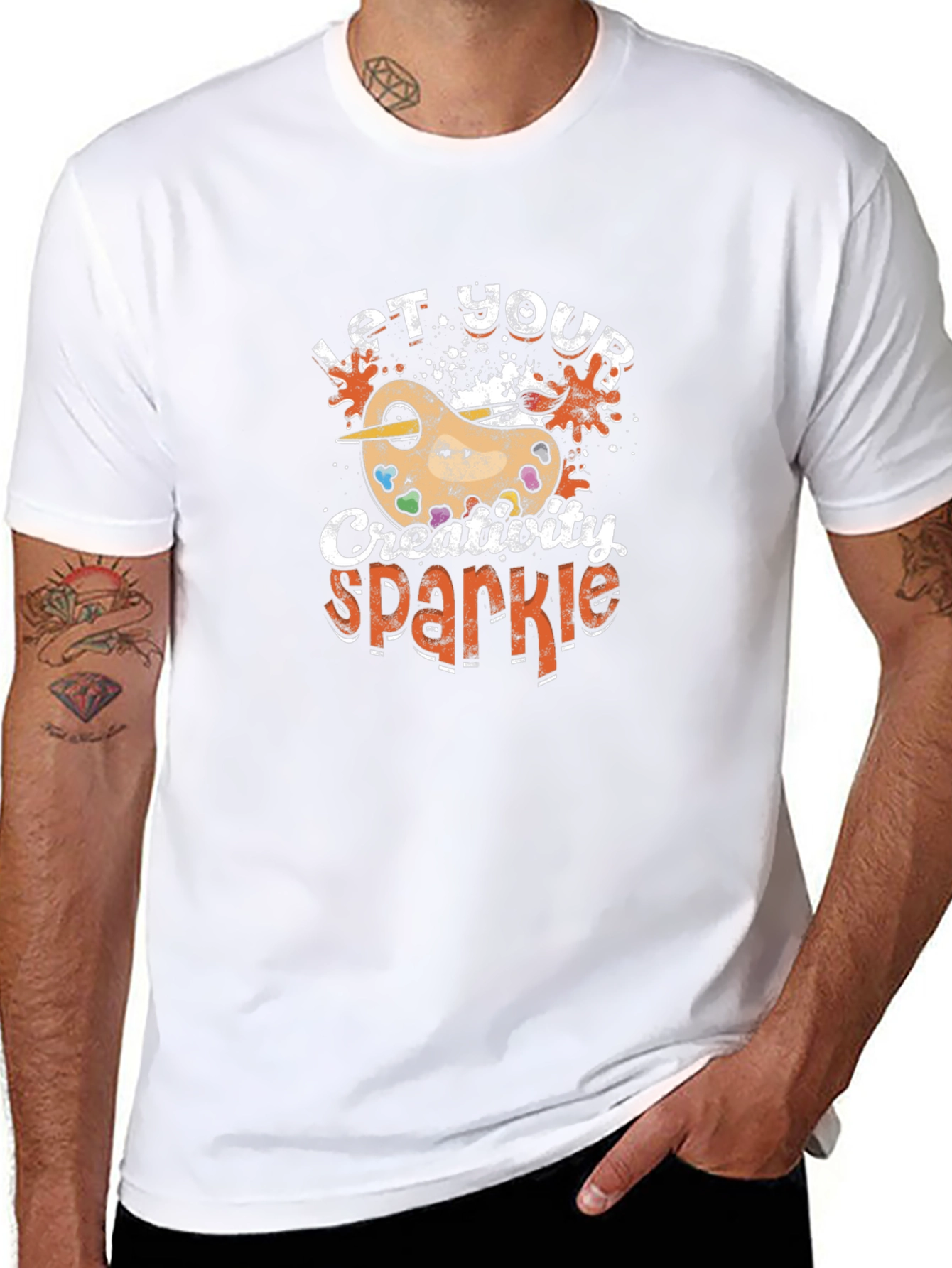 Creative Sparkle T-Shirt - Artist Palette Design