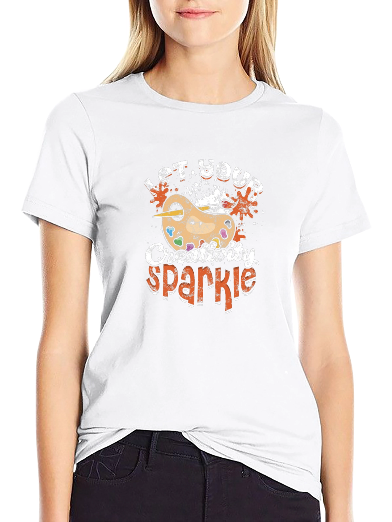 Creative Sparkle T-Shirt - Artist Palette Design
