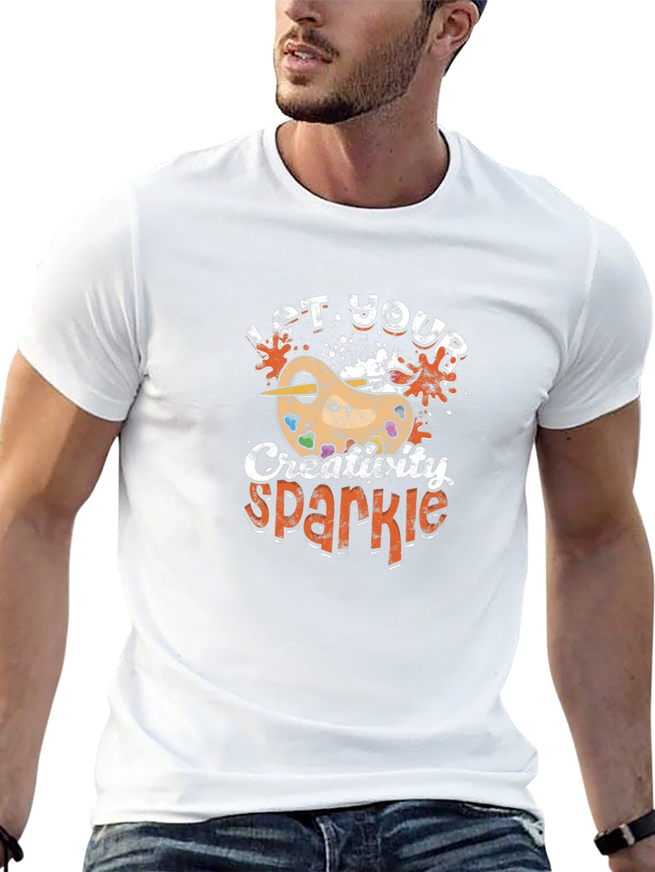 Creative Sparkle T-Shirt - Artist Palette Design