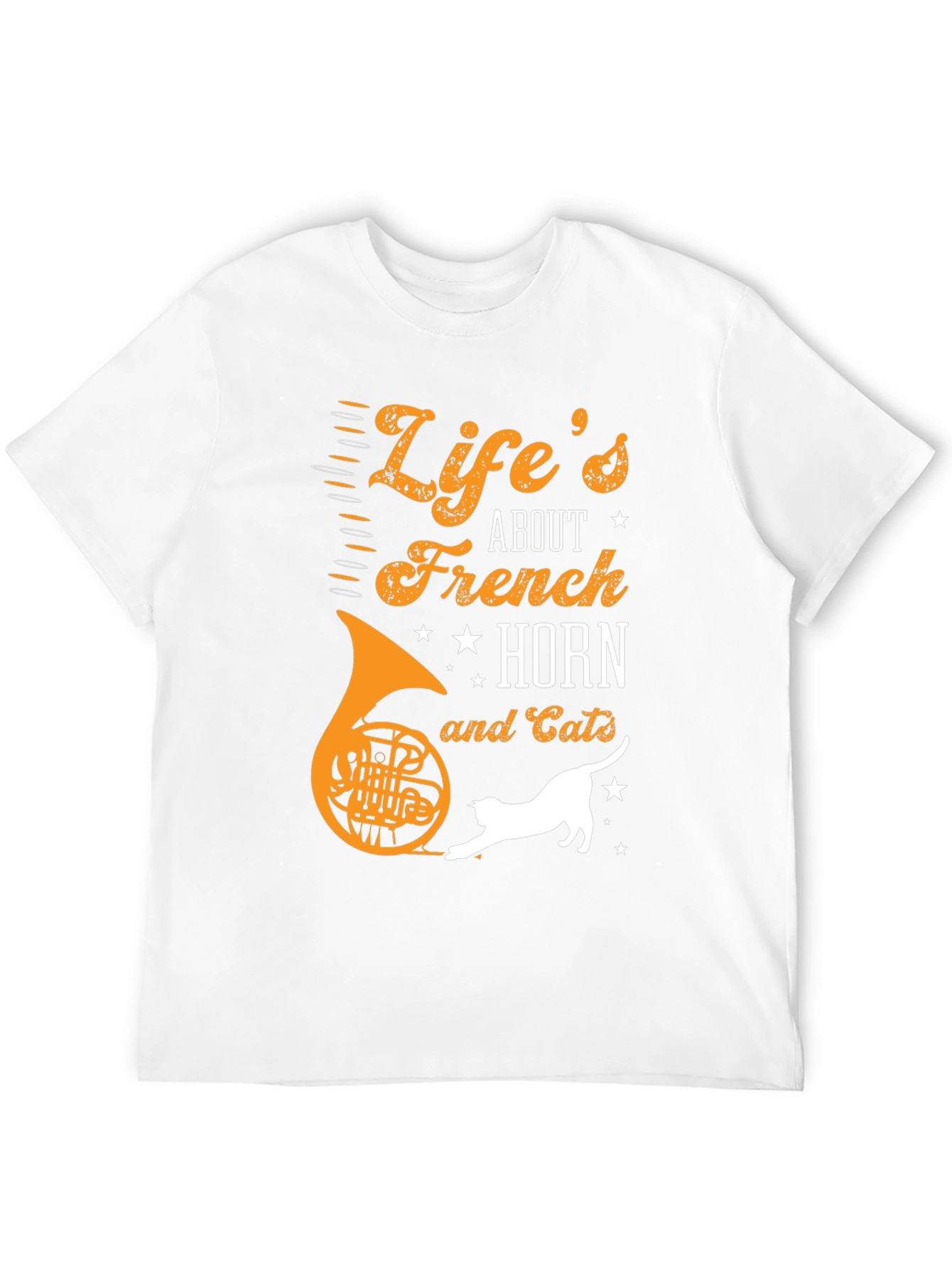 Lifes About French Horn and Cats T-Shirt
