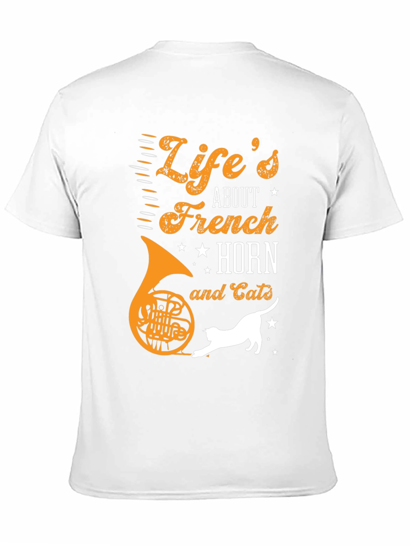 Lifes About French Horn and Cats T-Shirt