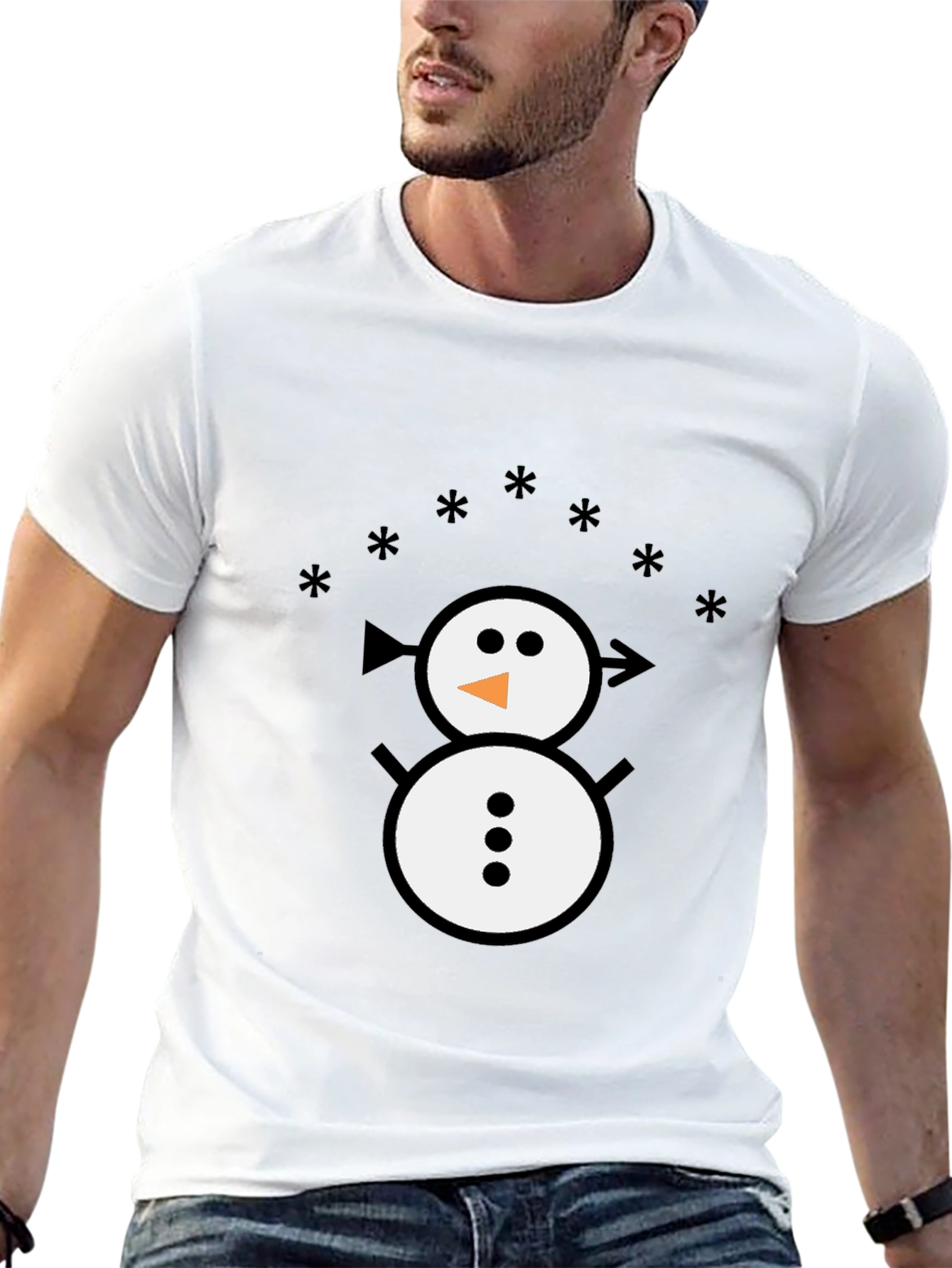 Snowman Graphic Tee - Fun Winter Shirt