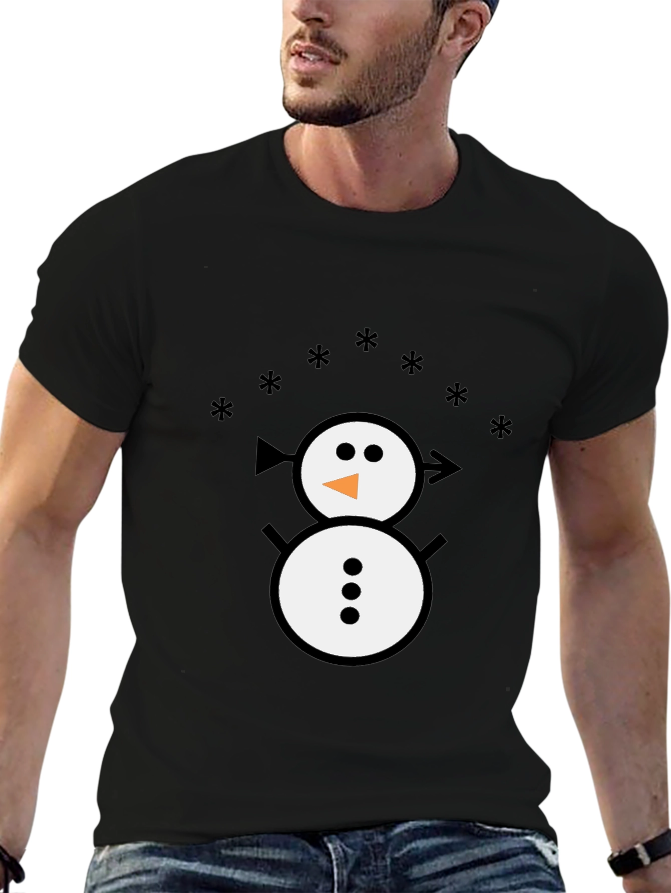 Snowman Graphic Tee - Fun Winter Shirt