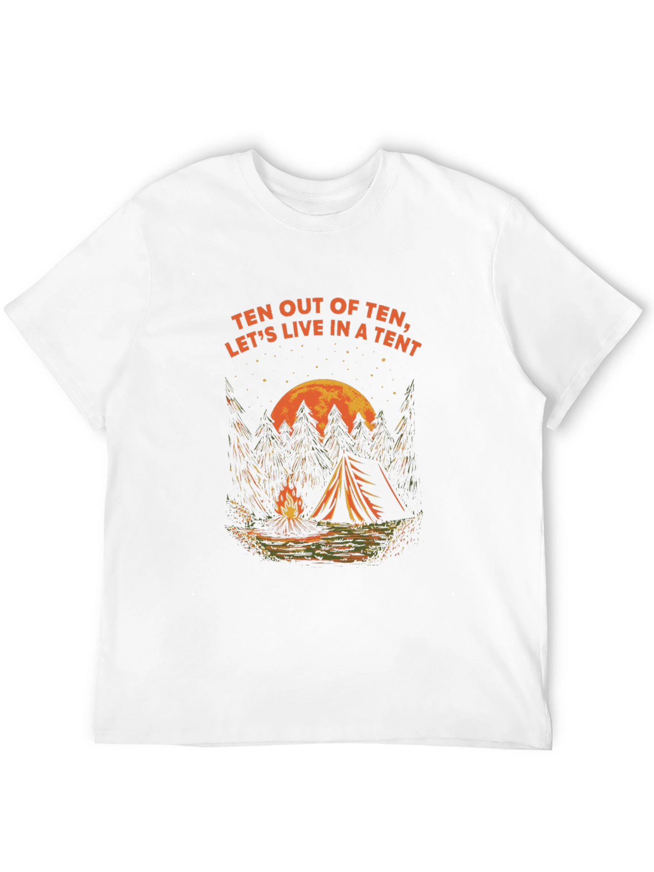 Camping Tent T-Shirt - Live in a Tent