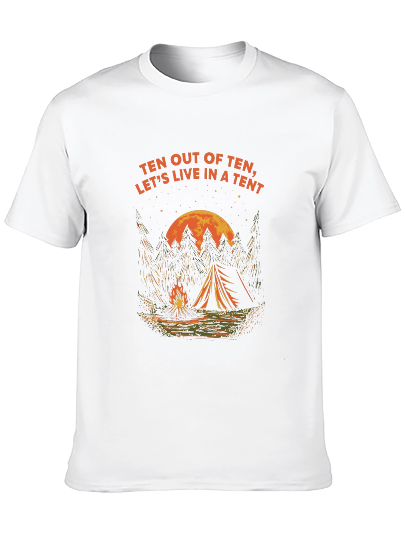 Camping Tent T-Shirt - Live in a Tent