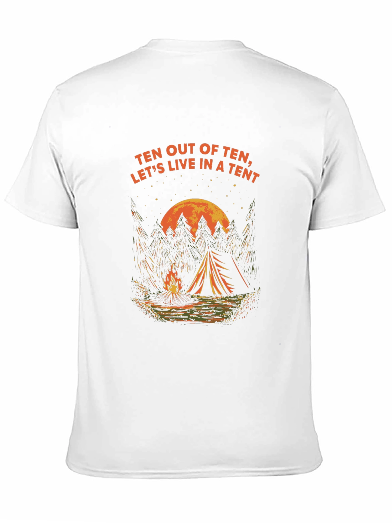 Camping Tent T-Shirt - Live in a Tent