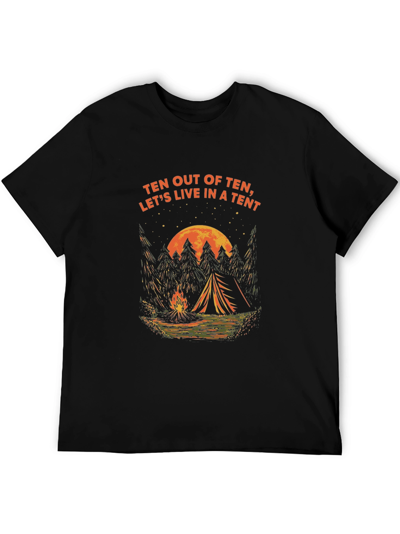 Camping Tent T-Shirt - Live in a Tent