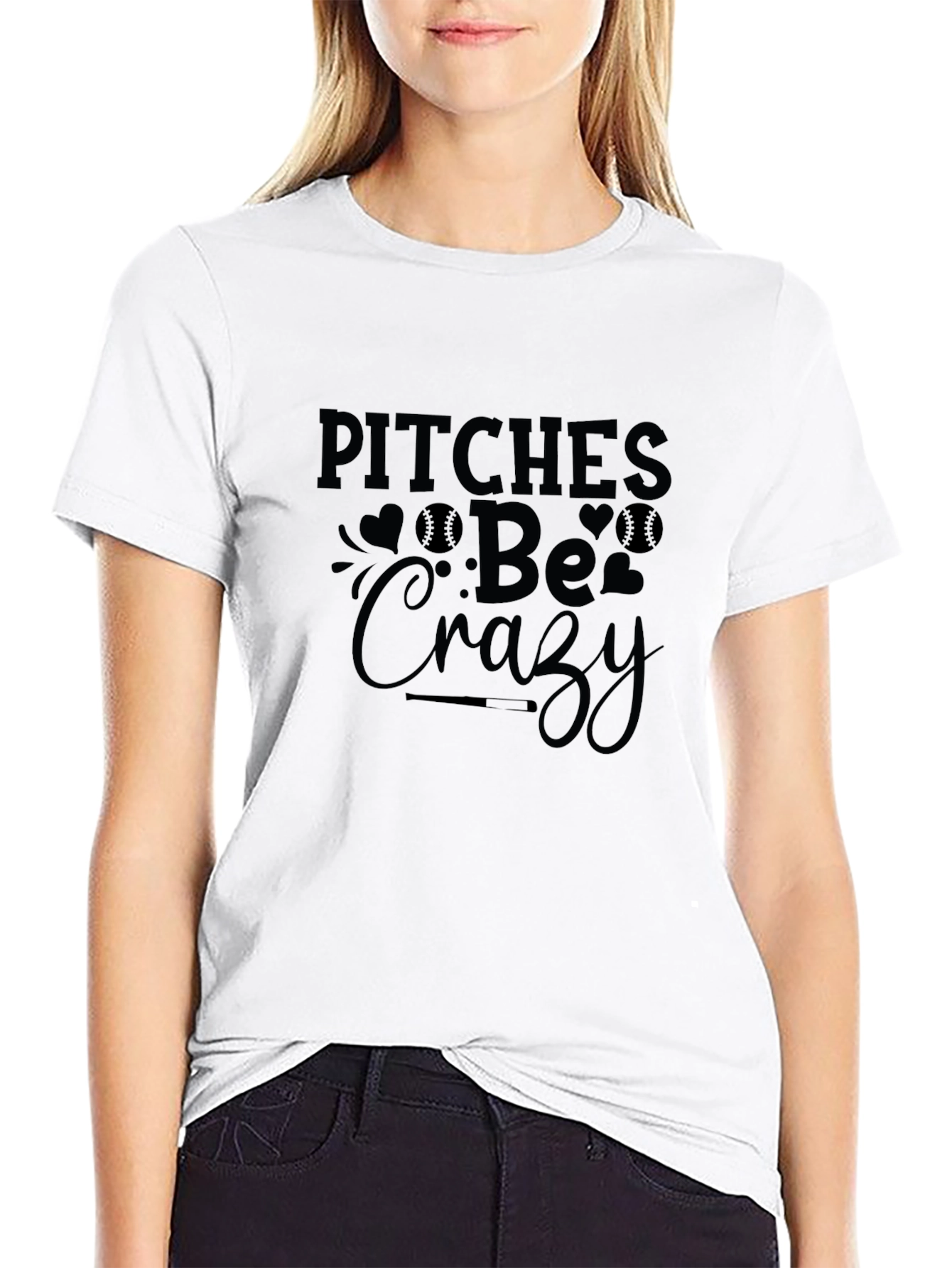 Pitches Be Crazy Baseball T-Shirt