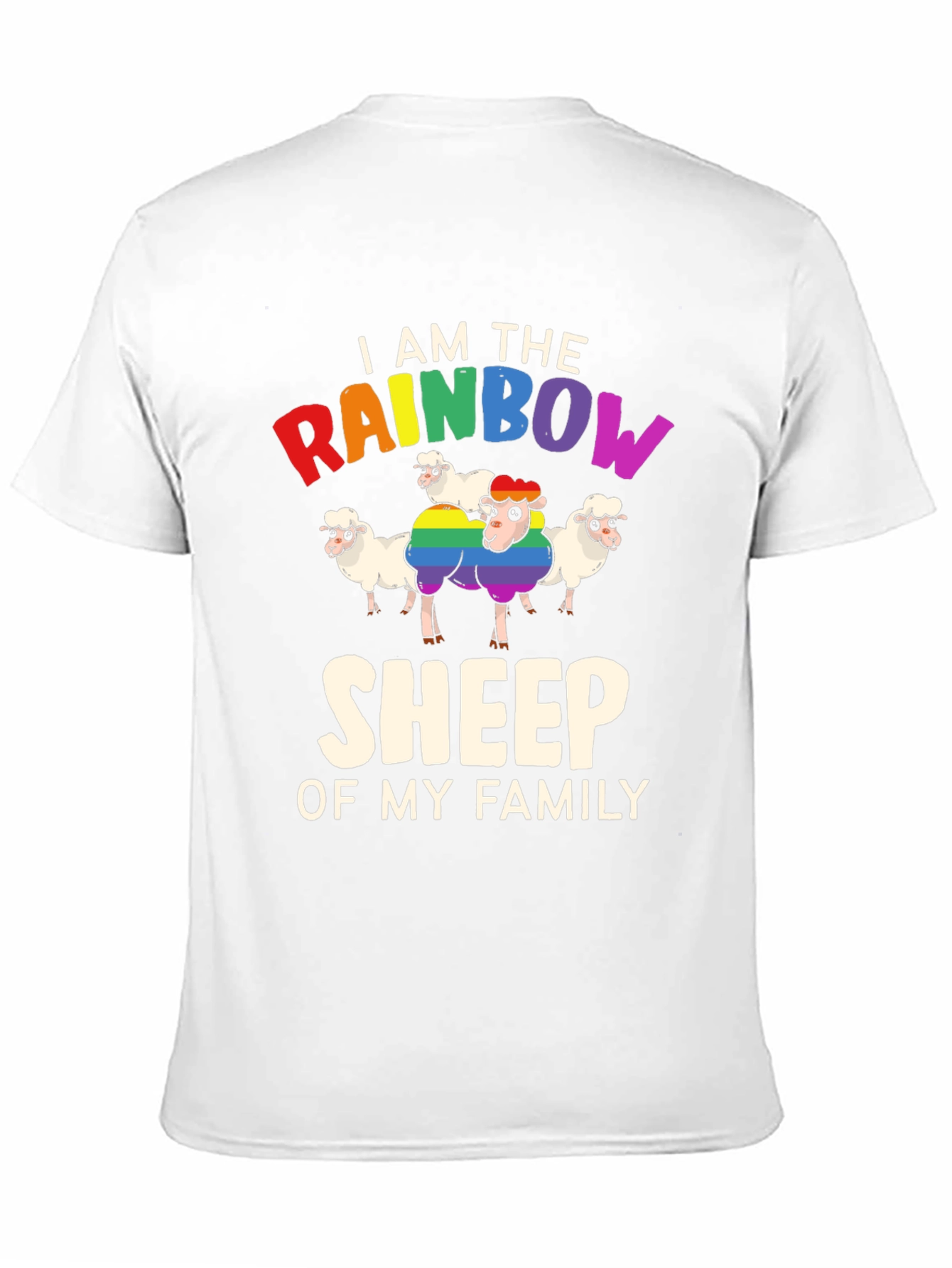 Rainbow Sheep Family T-Shirt