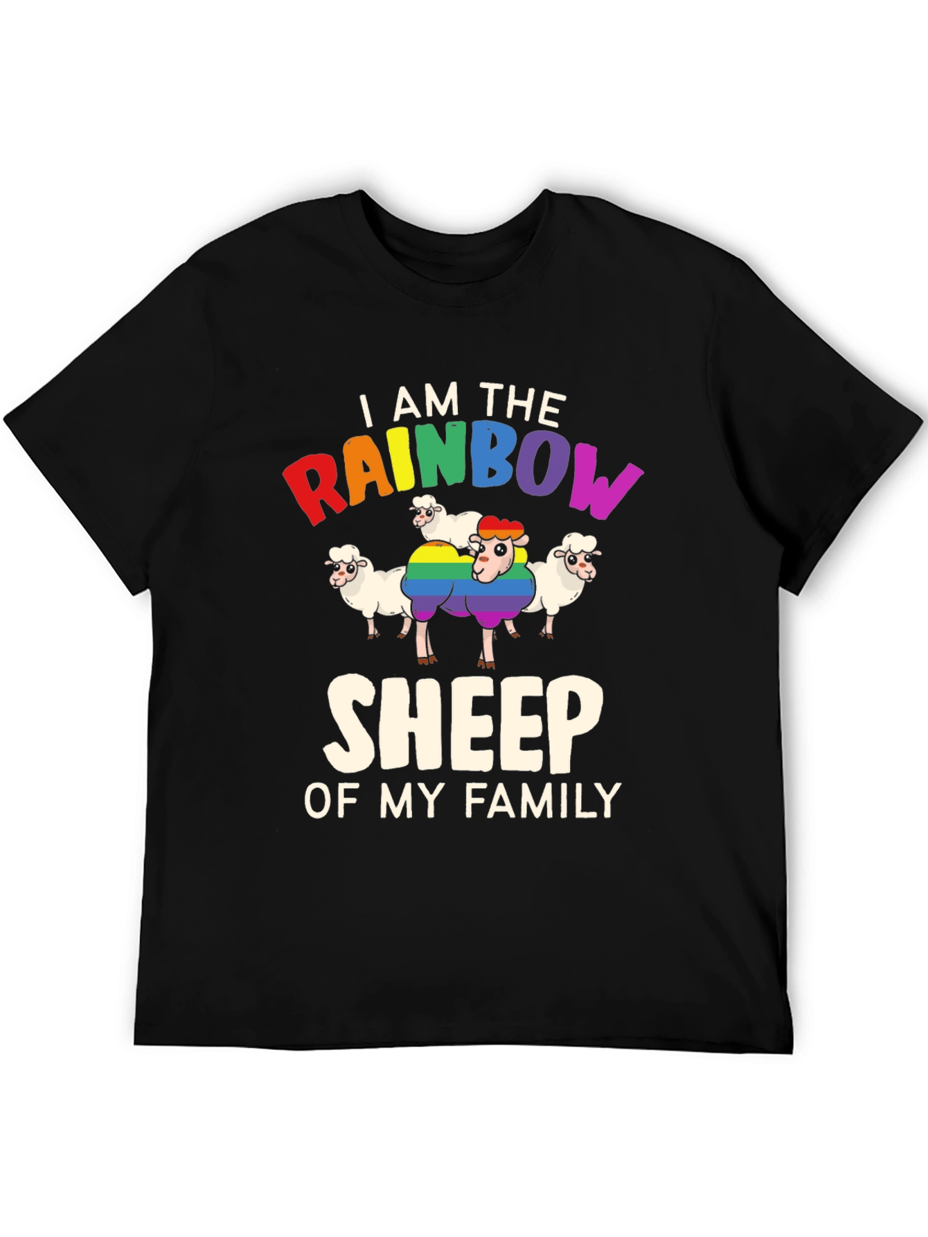 Rainbow Sheep Family T-Shirt