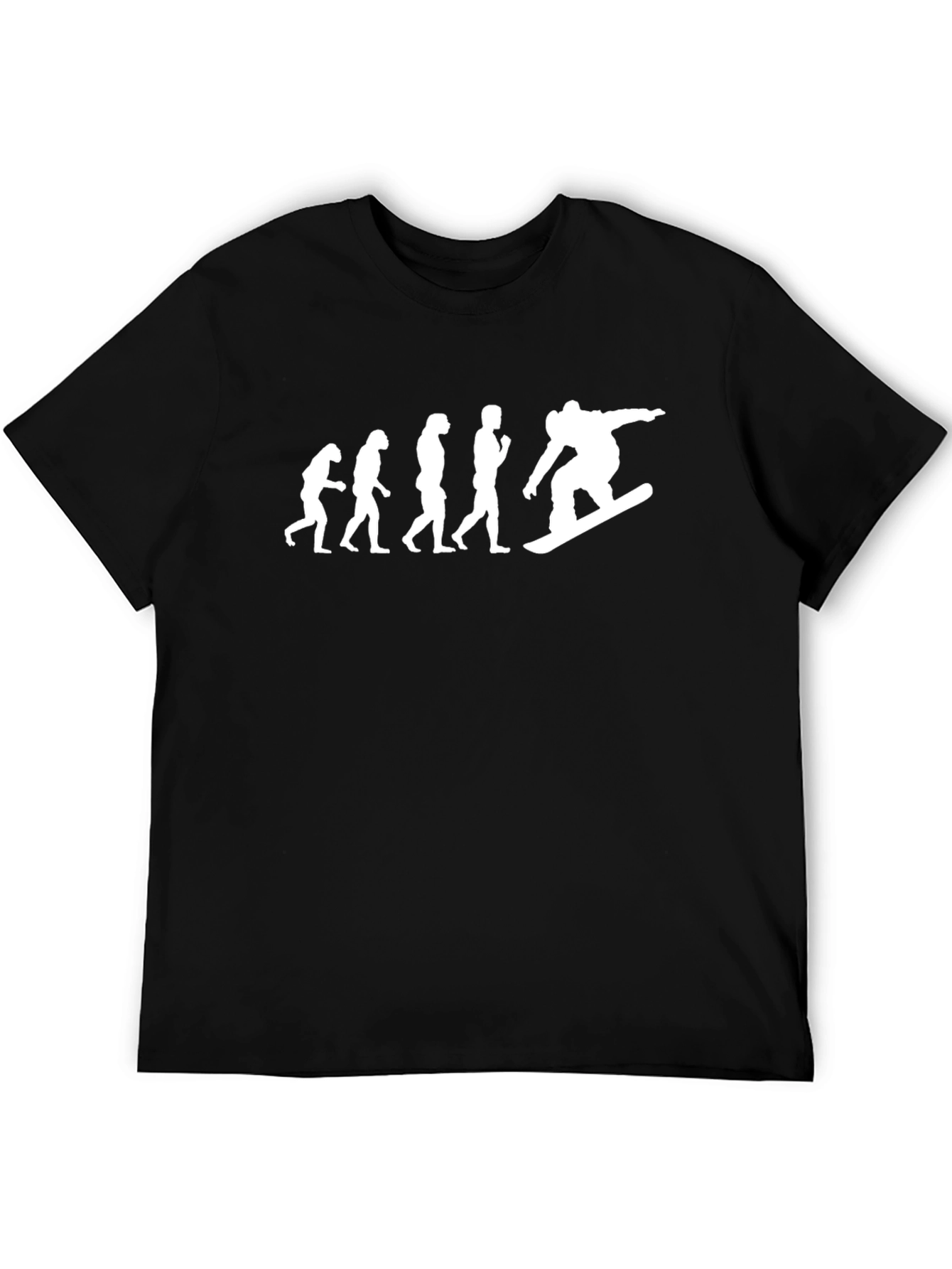 Evolution of Snowboarding Black Graphic Tee