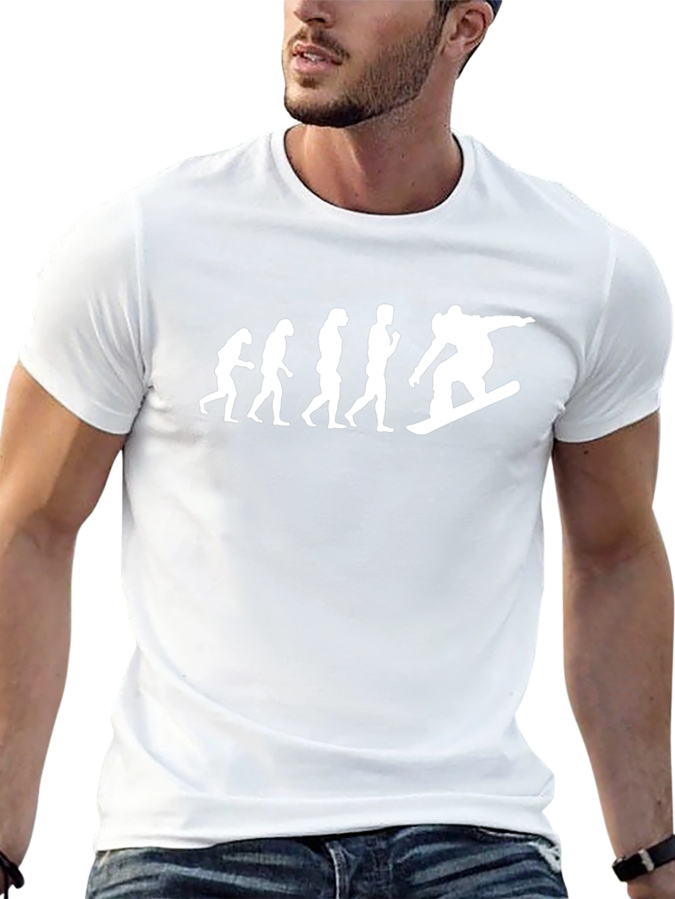 Evolution of Snowboarding Black Graphic Tee