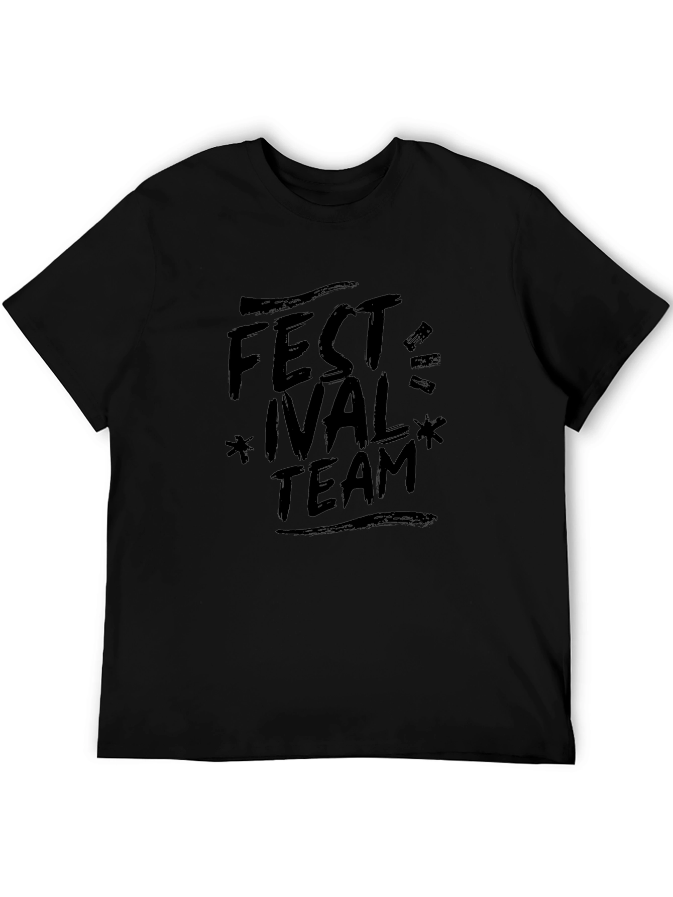 Festival Team Black Graphic T-Shirt